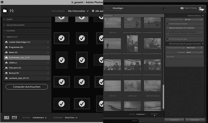 Lightroom-Import: Zurück auf Los