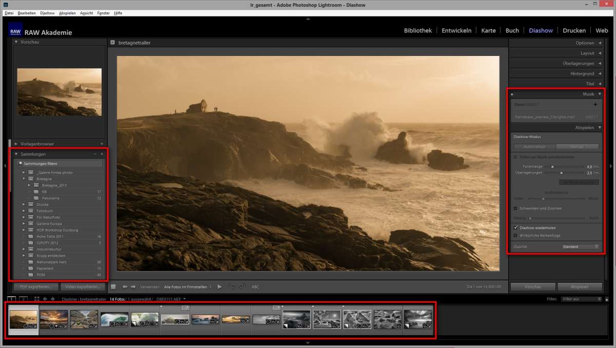 RAW Blog: Lightroom Diashow: Übersicht RAW Blog: Lightroom Diashow: Übersicht